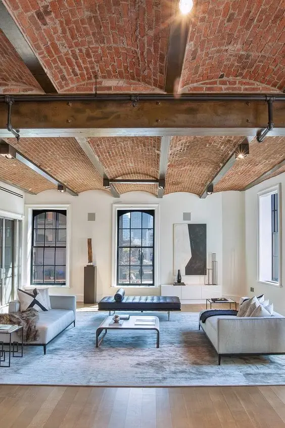 Soho apartment with exposed brick ceiling