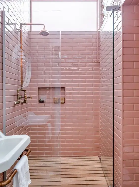 modern pink bathroom