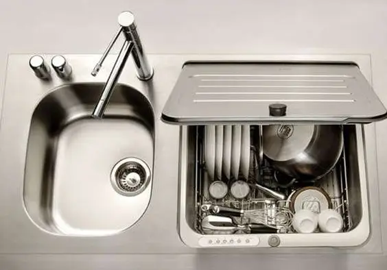 modern chrome kitchen sink