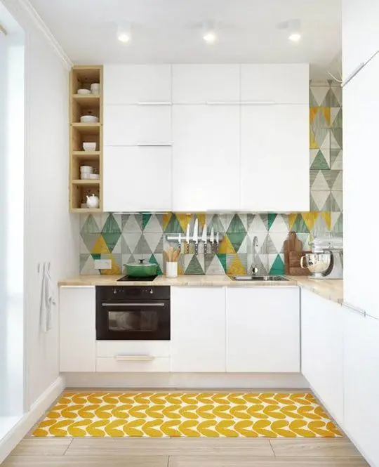 Perky Colours small kitchen: Large doses of bright, arresting and perky colours can turn your small kitchen into a