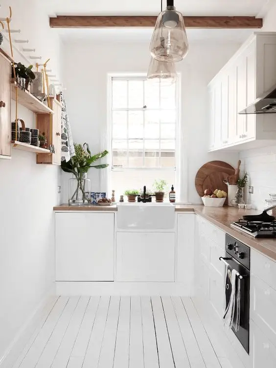 classic small white kitchen