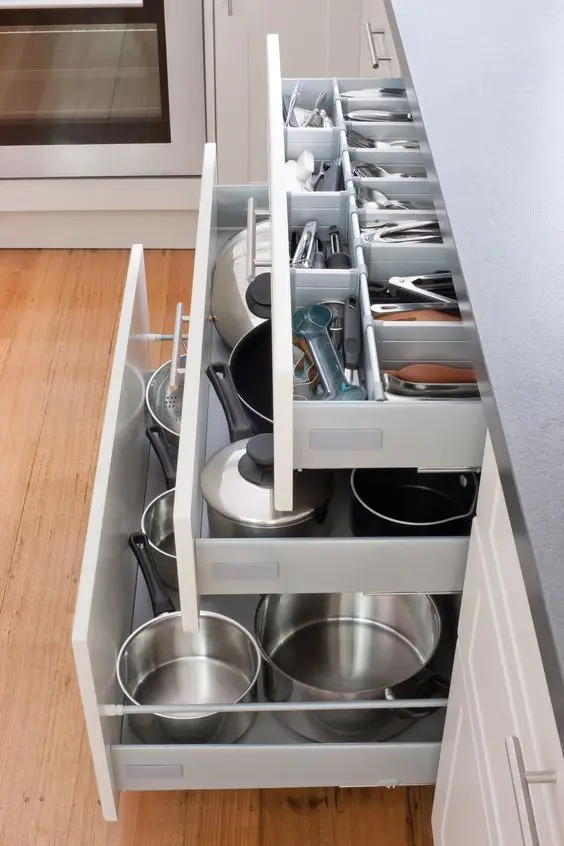 Drawer Organisers small kitchen: Keeping your kitchen neat and uncluttered is halfway through making it appear bigger. Keep