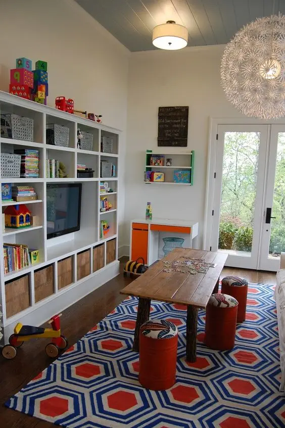 School Room at Home study area: When you have multiple kids in the house, it is recommended to have a school room at home