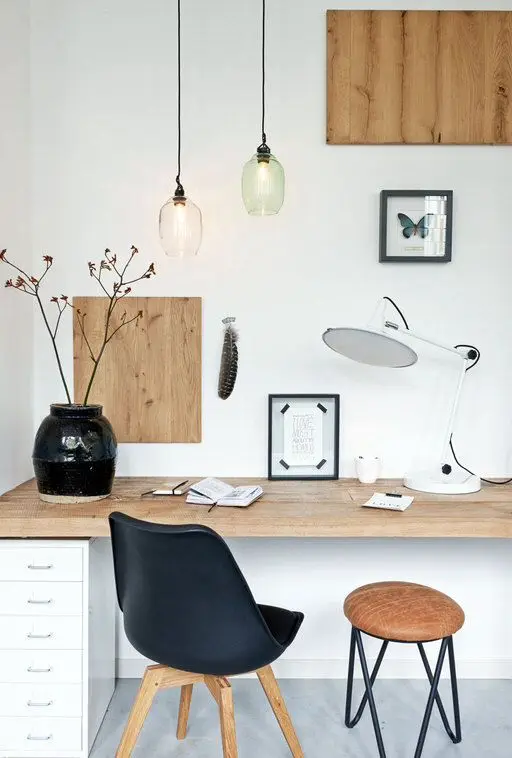 Scandinavian style study area