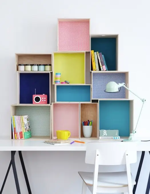 Box Organisers study area: Don’t really need the study area for too long? You can still have a well-appointed and functional