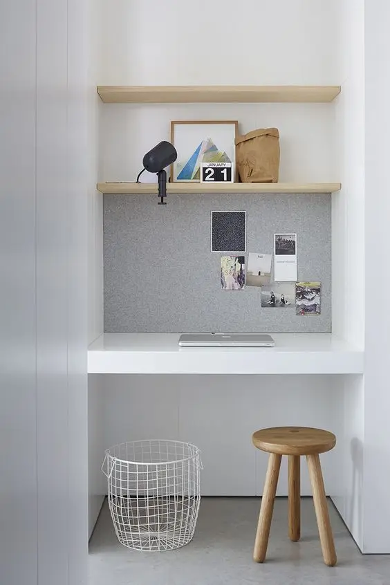 modern hallway study nook
