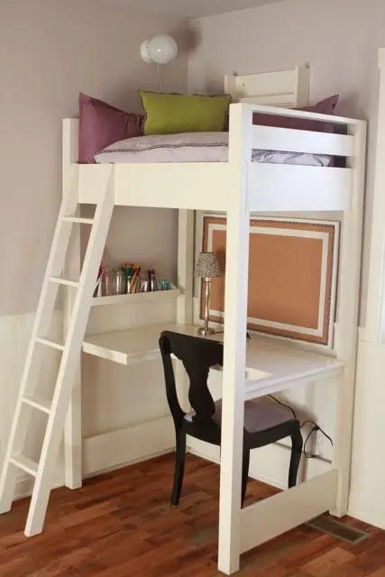 reading loft and study desk combi