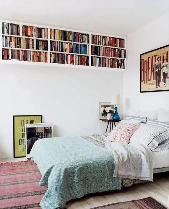 bedroom wall shelves
