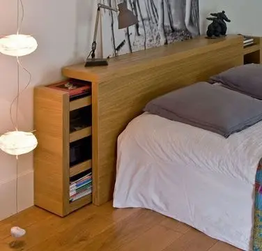 hidden bedroom headboard storage