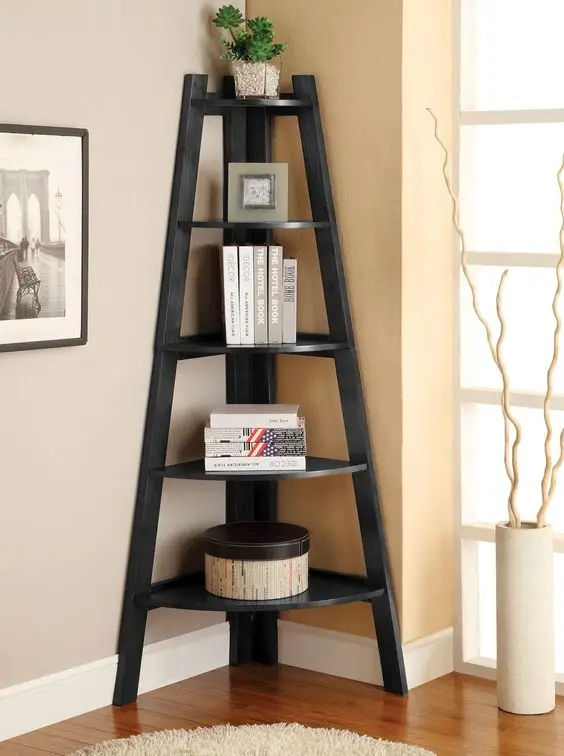 corner ladder shelf