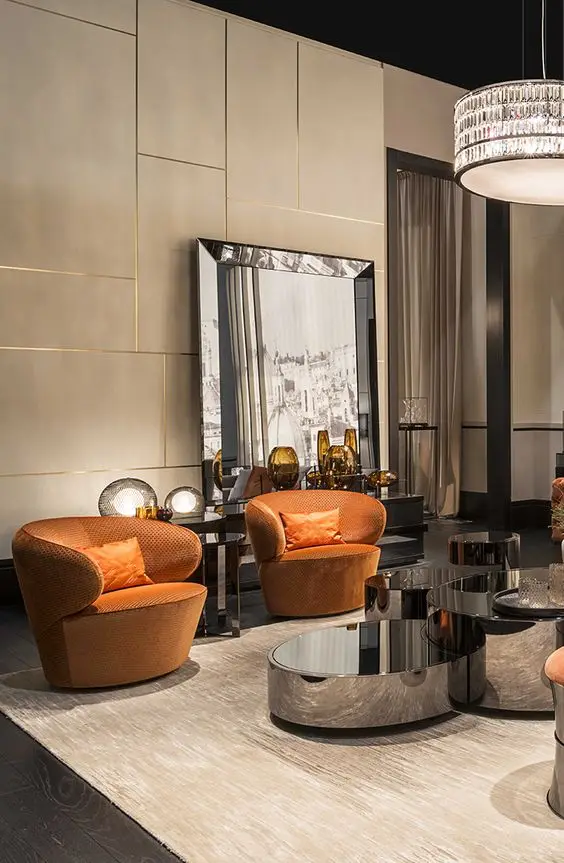glitzy living room
