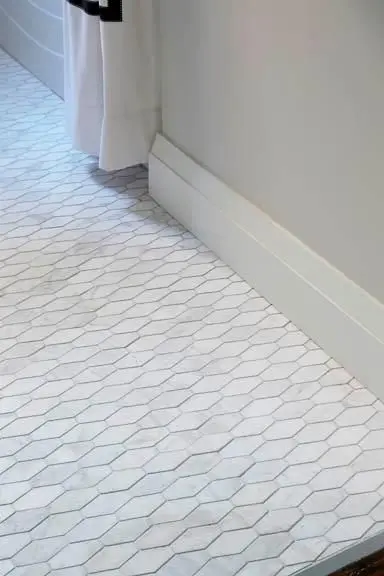 hexagon marble tile floor