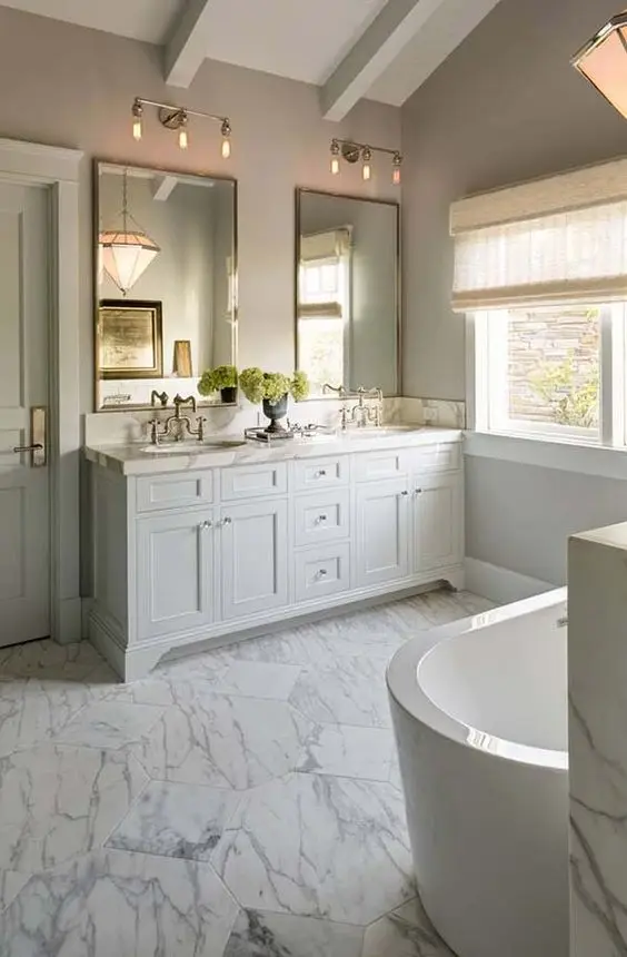 elegant marble bathroom