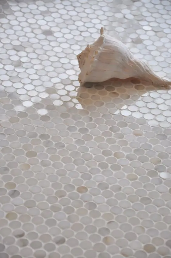 penny tile bathroom floor