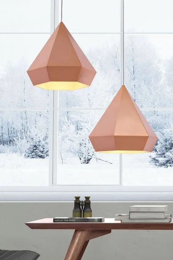 geometric rose pendant lamps