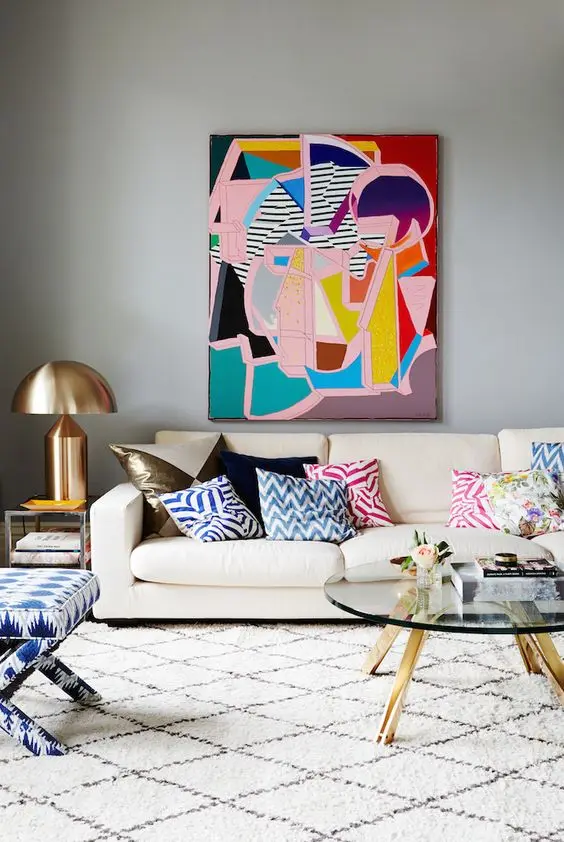 colorful modern living room