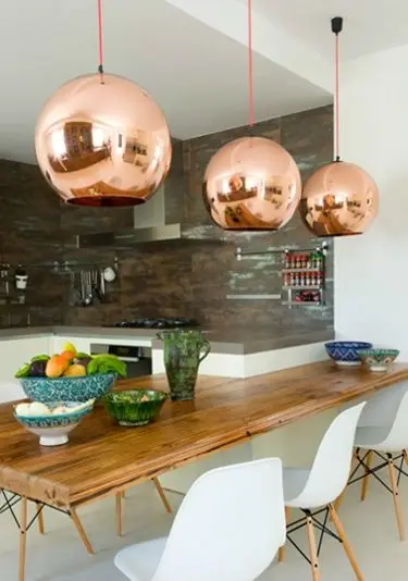 large copper pendant lights