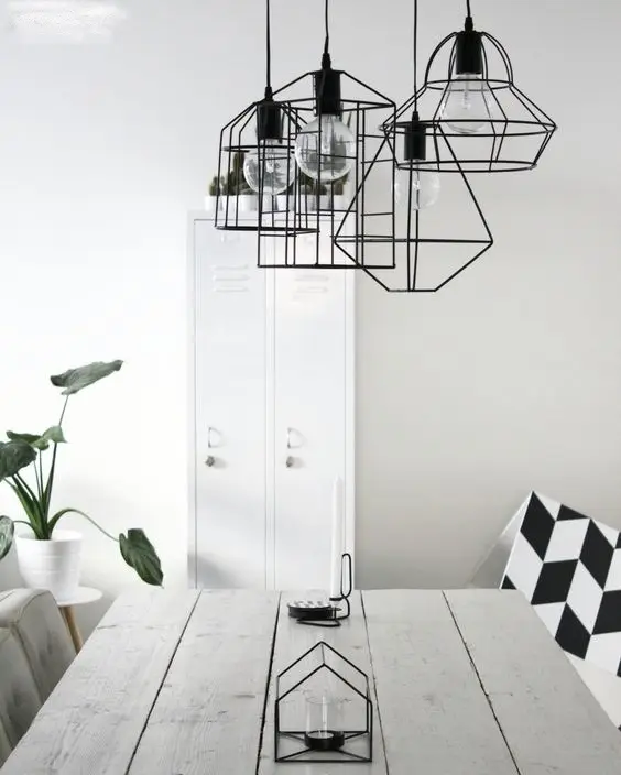 Scandinavian geometric pendant lights