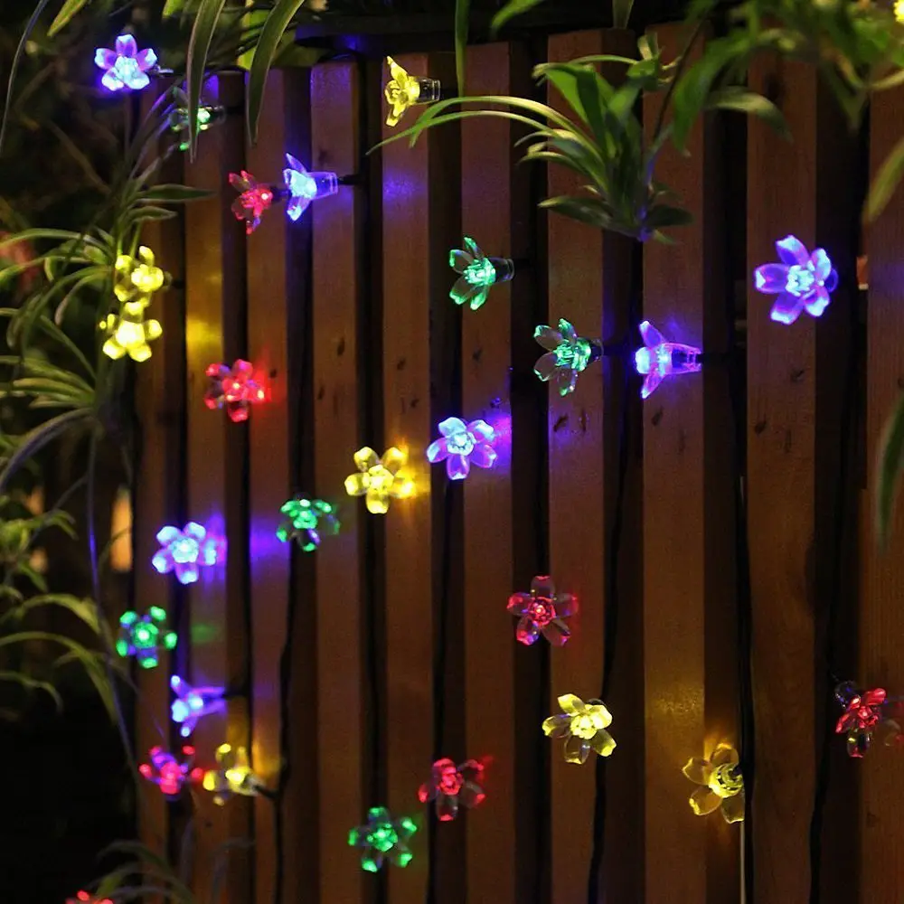 colourful flower outdoor lights