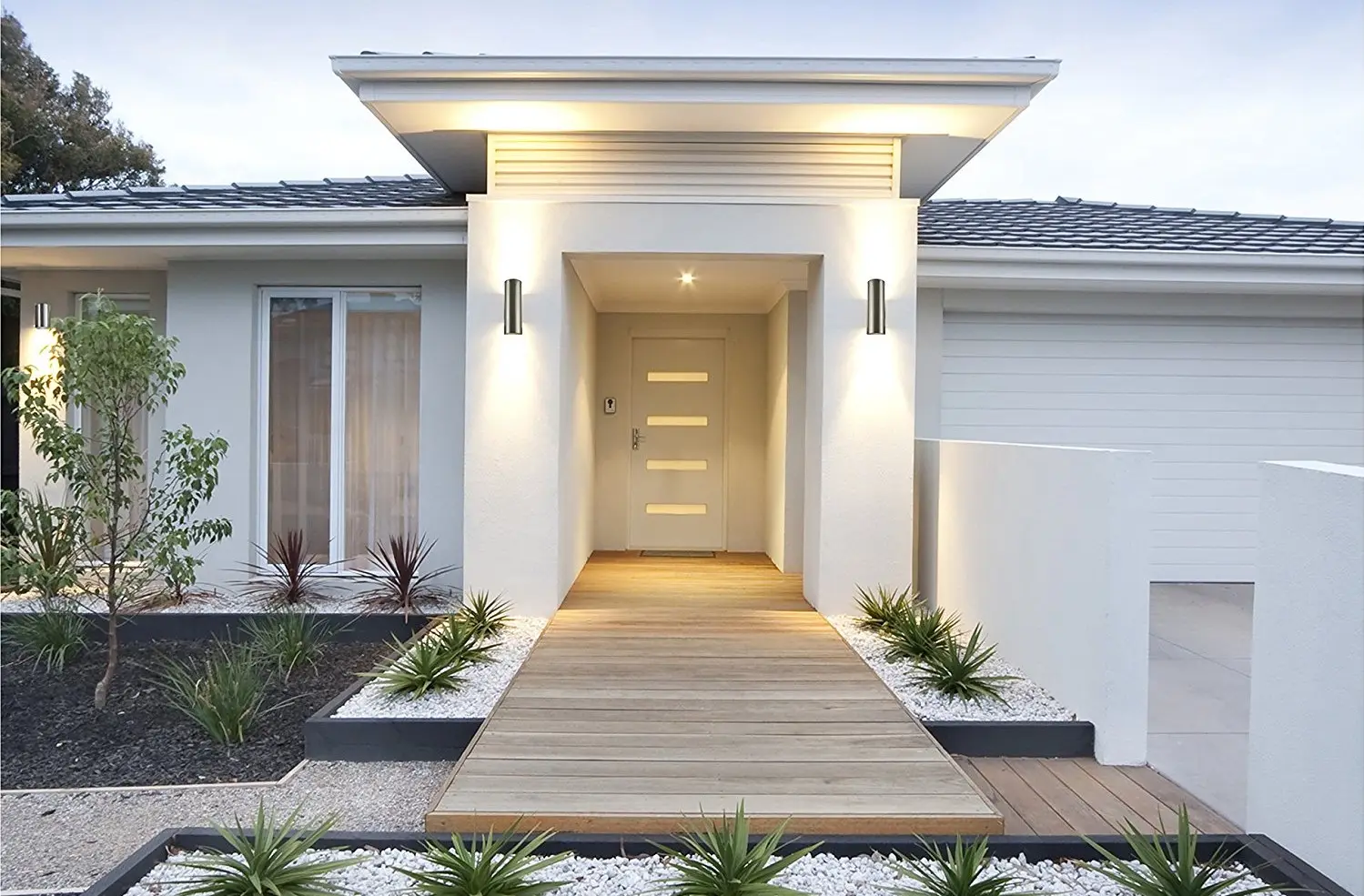 modern cylinder outdoor wall lamp