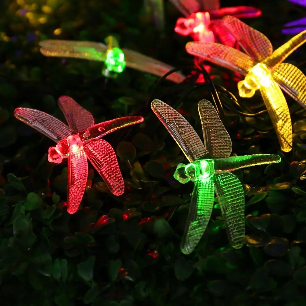 dragonfly outdoor string lights