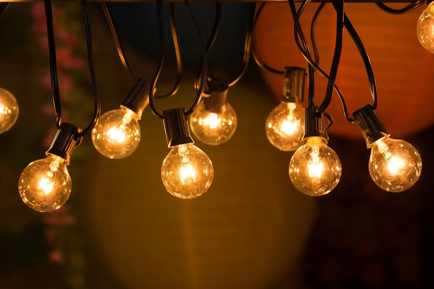 clear globe outdoor string lights