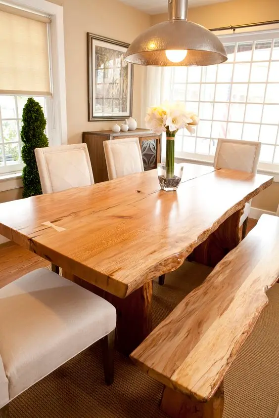 modern rustic dining room