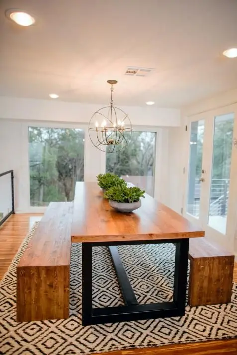 modern rustic dining room
