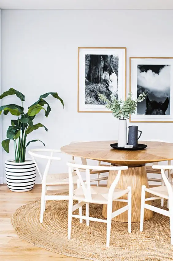 bright modern dining room
