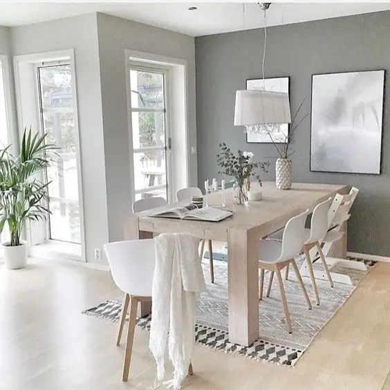 light and airy modern dining room