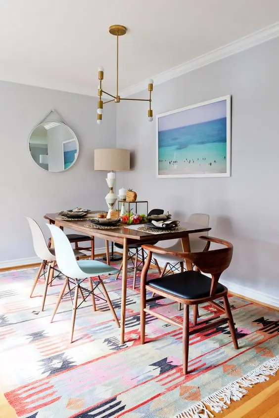 quirky modern dining room