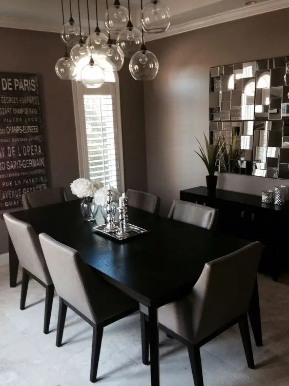 sophisticated modern dining room
