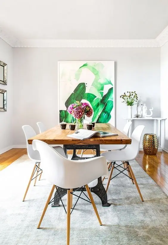 bright modern dining room