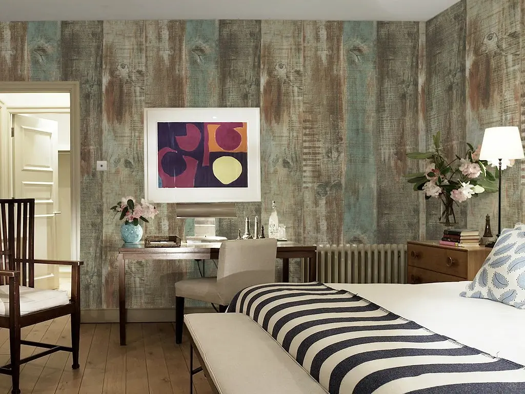 vintage wood wallpaper design for home