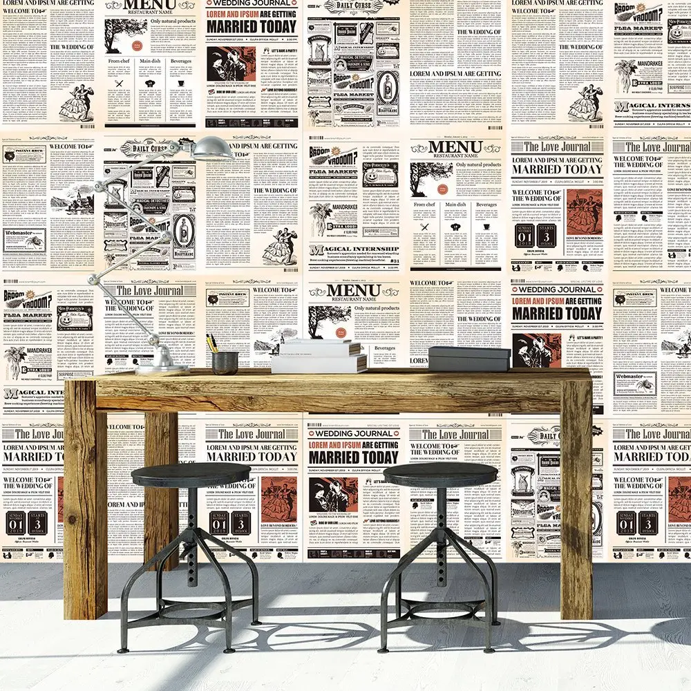 newspaper wallpaper design