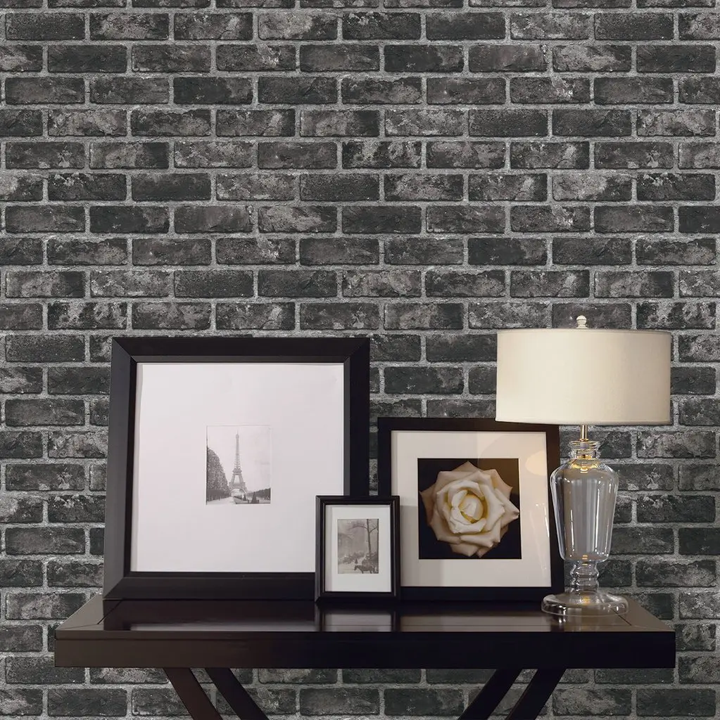 black brick wallpaper design