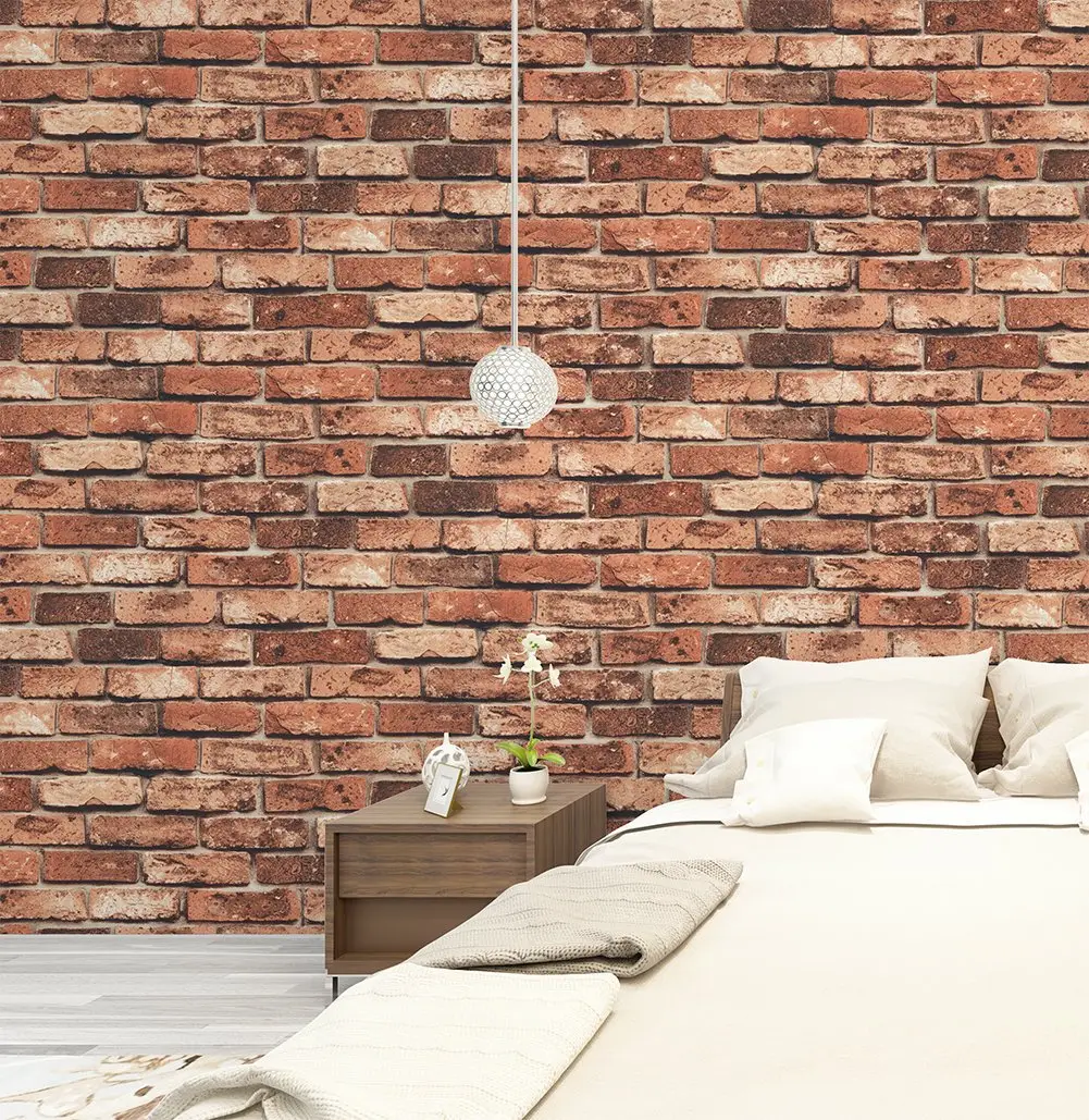 red brick wallpaper design for home