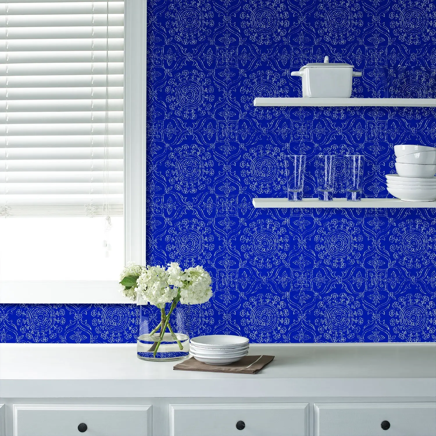 bright blue wallpaper for home