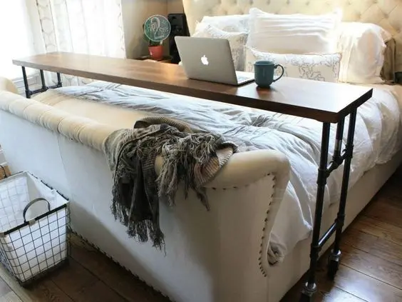 home office in bed