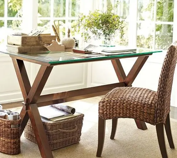 wicker home office chair