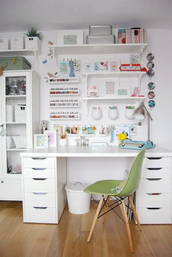 crafter's home office