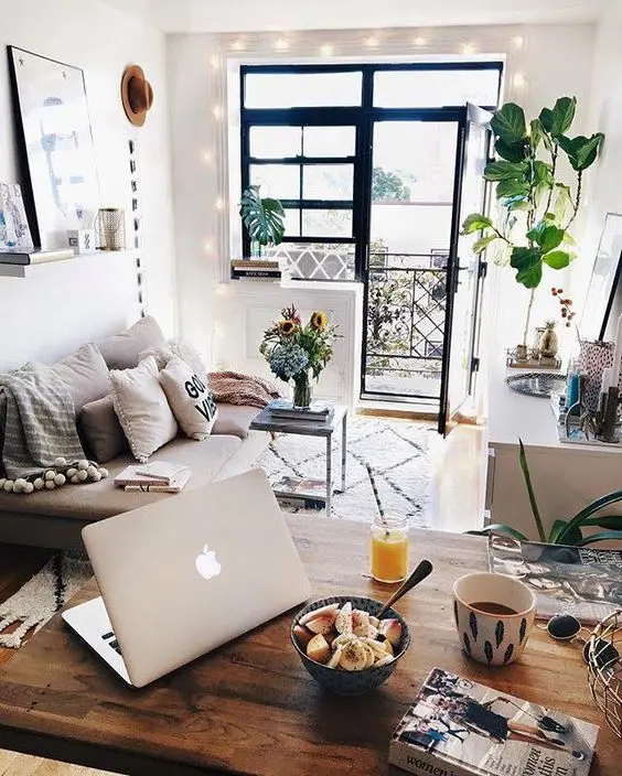 living room home office combo
