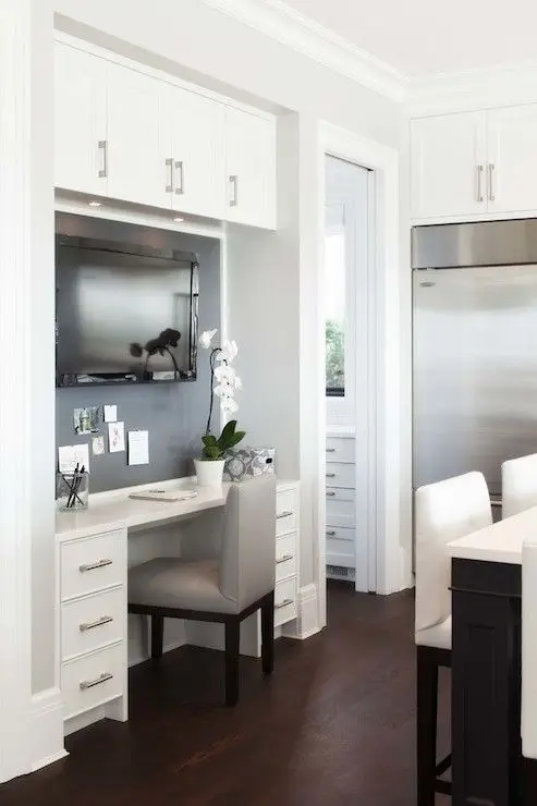 home office in the kitchen