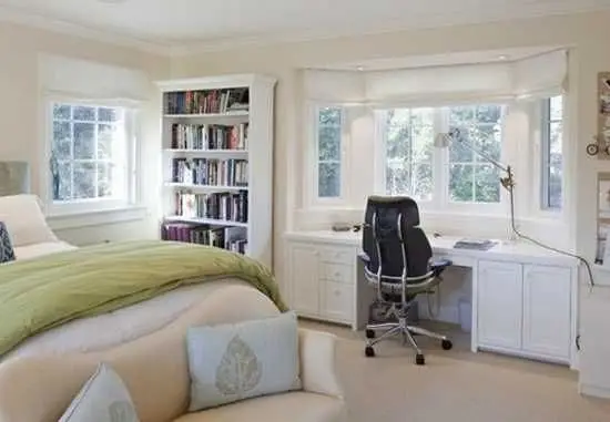 home office in the bedroom