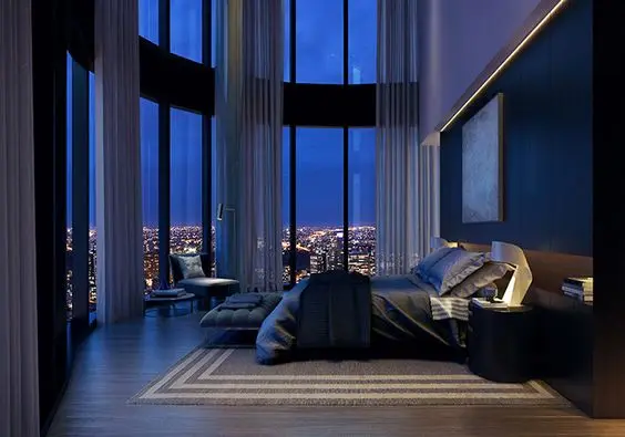 modern two storey bedroom