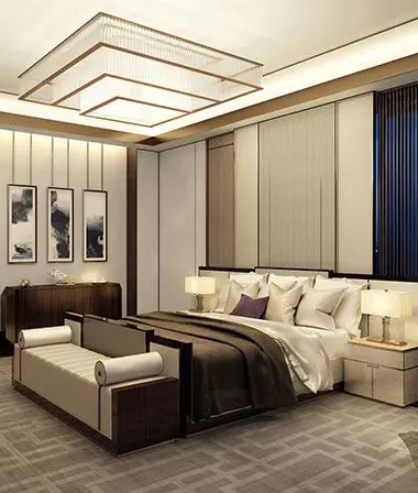 sophisticated beige bedroom