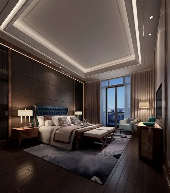 contemporary luxurious bedroom