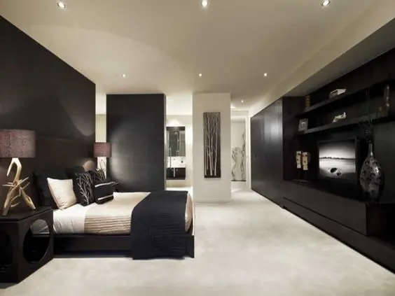 Asian inspired luxurious bedroom
