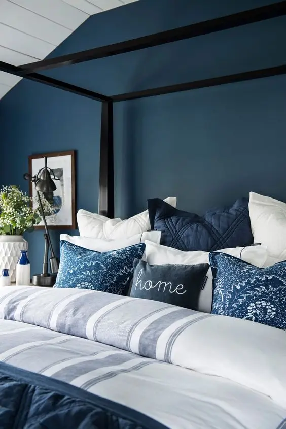 Shades of Blue bedroom: Blue is the most favoured colour in most luxurious bedroom ideas and designs. It is cool, relaxing