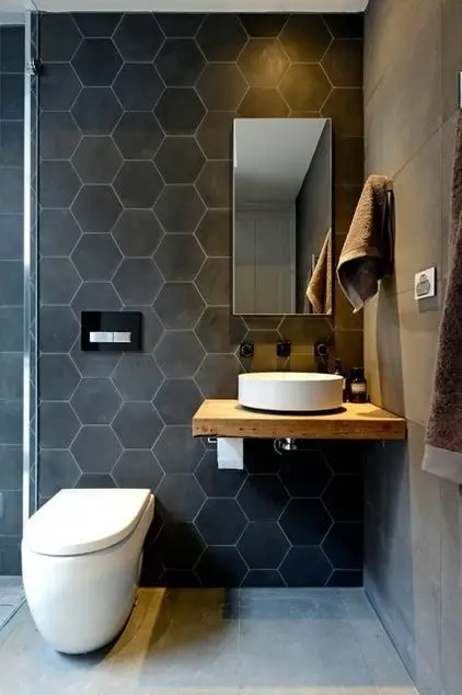 modern minimalist powder room